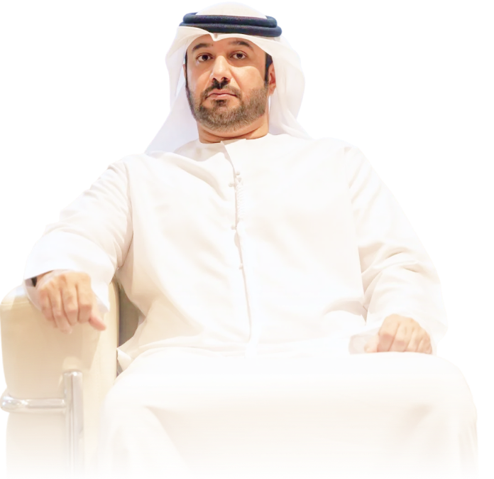 Portrait of Obaid Ali Belresheed, Emirati business leader, representing leadership and vision
