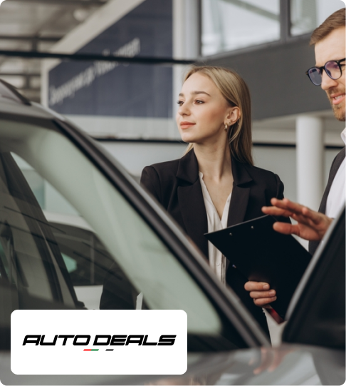 Luxury car buyer inspecting vehicle in Dubai automobile services